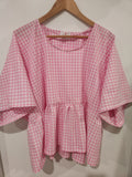 Baby Pink Gingham Top: Fits sizes 10-14