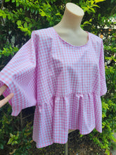 Baby Pink Gingham Top: Fits sizes 10-14
