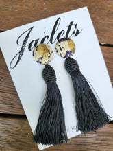 "Xenobia" Tassel Earrings - Black Tassels