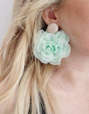 "Darling" Earrings - Icy Green/Gold