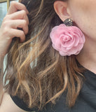 "Darling" Earrings - Black/Pink