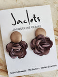 "Parisian" Earrings : Mini - Gold/Mocha