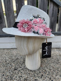 White "Florabelle" Trilby Hat
