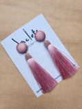 "Pink Champagne" Tassel Earrings