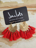 "Khalifa" Earrings - Red