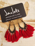 "Marrakech" Tassel Earrings - Red