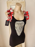 Christmas - "Santa Claus" Top + Sequins