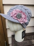 "Romance" Knit Hat - Grey