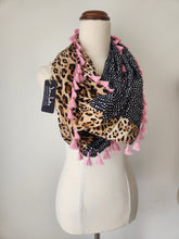 "Bronx" Infinity Wrap - Pink tassels