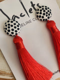 "Soho" Tassel Earrings - Red