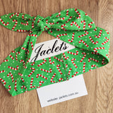 "North Pole" tie up Headband