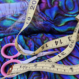 "Opal Stone" Infinity Wrap - Black tassels