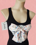 Black "Cottage Peach" top: Size 6