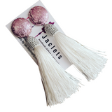 "Ethereal" Tassel Earrings - White