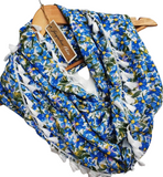 "Phoebe" Infinity Wrap - White tassels