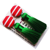 "Candycane" Tassel Earrings