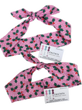 "Pink Holly" tie up headband