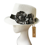 Beige "Molten" Trilby Hat