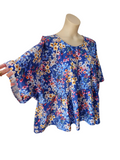 "Flower Garden" Top: Fits size 12-16