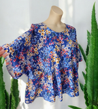 "Flower Garden" Top: Fits size 12-16