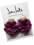"Enchante" Earrings - Gold/Mulberry