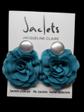 "Enchante" Earrings - Teal Green/Silver