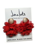 "Oliviera" Earrings - Red/Gold