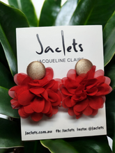 "Oliviera" Earrings - Red/Gold