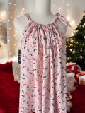 Pink Holly Christmas Top