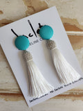 "Beach Stone" Tassel Earrings