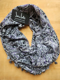 "Palomar" Infinity Wrap - Grey tassels