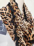 "Zuma" Infinity Wrap - Black tassels