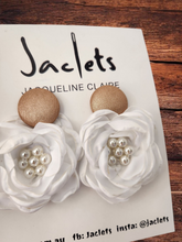 "Romance" Earrings - Gold/White