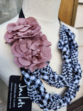 The "Delphine" Necklace - Dusty Pink Flowers