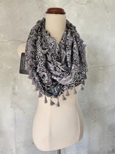 "Palomar" Infinity Wrap - Grey tassels
