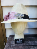 "Dusty Rose" Wide Brim Hat