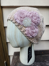 "Winter Blossom" Beanie - Oatmeal