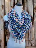 "Adriatic" Infinity Wrap - Neutral Tassels