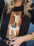 "Rio Carnivali Lady" T-Shirt - Bronze/Brown