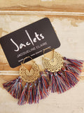 "Khalifa" Earrings - Multi blue/red/purple