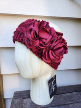 "Strawberry Jam" Knit Headband - Burgundy