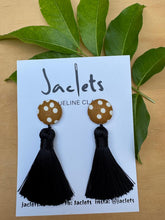 Mustard + White Polkadot Earrings