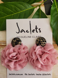 "Darling" Earrings - Pink/Blk Gold