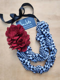The "Delphine" Necklace - Deep Red Flowers