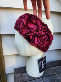"Strawberry Jam" Knit Headband - Burgundy
