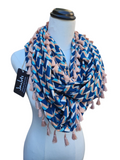 "Adriatic" Infinity Wrap - Neutral Tassels