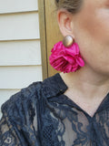 "French Petals" Earrings - Pink/Gold