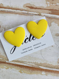 "Love Always" Heart Earrings - Yellow