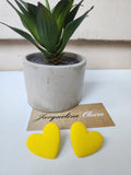 "Love Always" Heart Earrings - Yellow