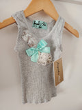 One of a kind: Size 00 - Soft grey singlet